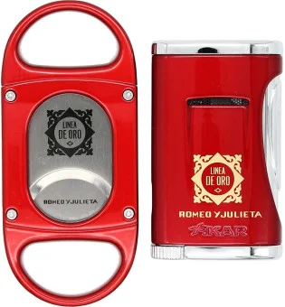 Xikar Romeo y Julieta set med cigarrsnoppare och tändare, Linea De Oro
