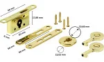 Humidor Svängbult Lås Standard Set Guld bild 5