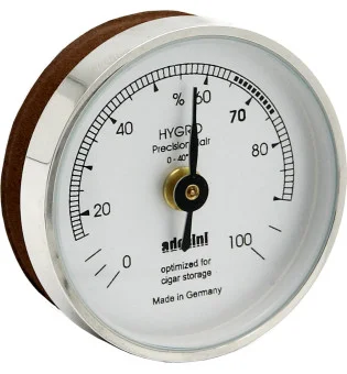 adorini hygrometer i silver med tätning