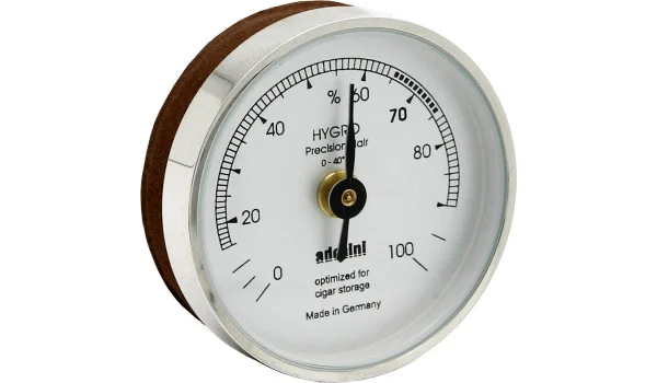 adorini hygrometer i silver med tätning