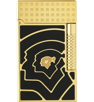 S.T. Dupont Le Grand svartguldig tändare, Cohiba 60, C23472CL