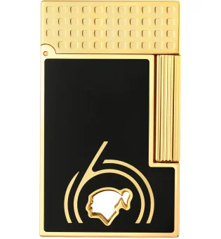 S.T. Dupont Ligne 2 svartguldig tändare, Cohiba 60, 016472N