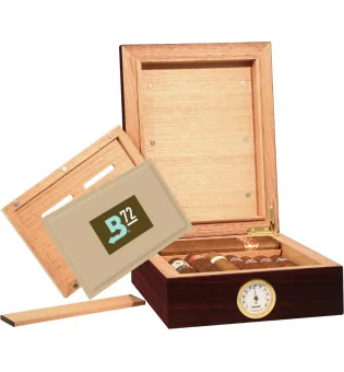 BigSmoke brun mini humidor inkl. Boveda-paket 72%