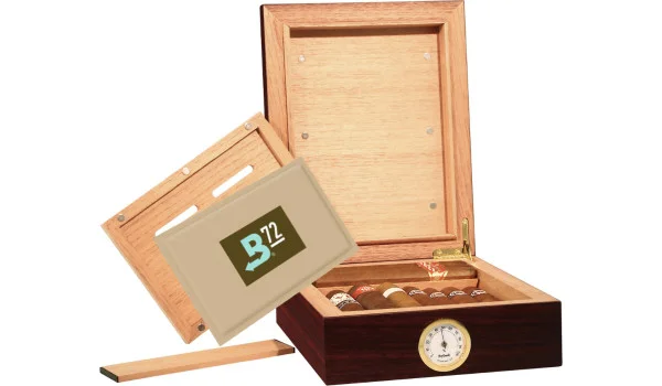 BigSmoke Humidor Mini Brown inkl. Boveda-paket 72%