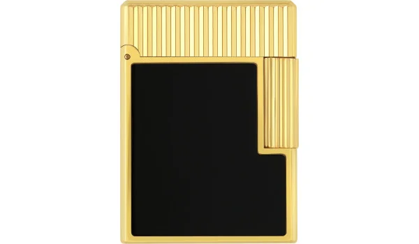 S.T. Dupont Ligne 1 Tändare Svart lack Gulguld C14120
