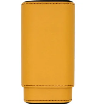 Cigarrfodral Läder, Gult/Kol