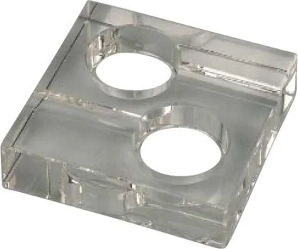 Square Glasaskfat för 2 cigarrer